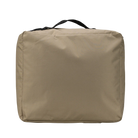 A tan rectangular Camping Cubes™ travel bag by CVT with a black handle on top, displayed against a plain white background. Featuring a minimalist design without visible logos or decorations, this bag provides water-resistant protection to reliably organize your gear on any journey.