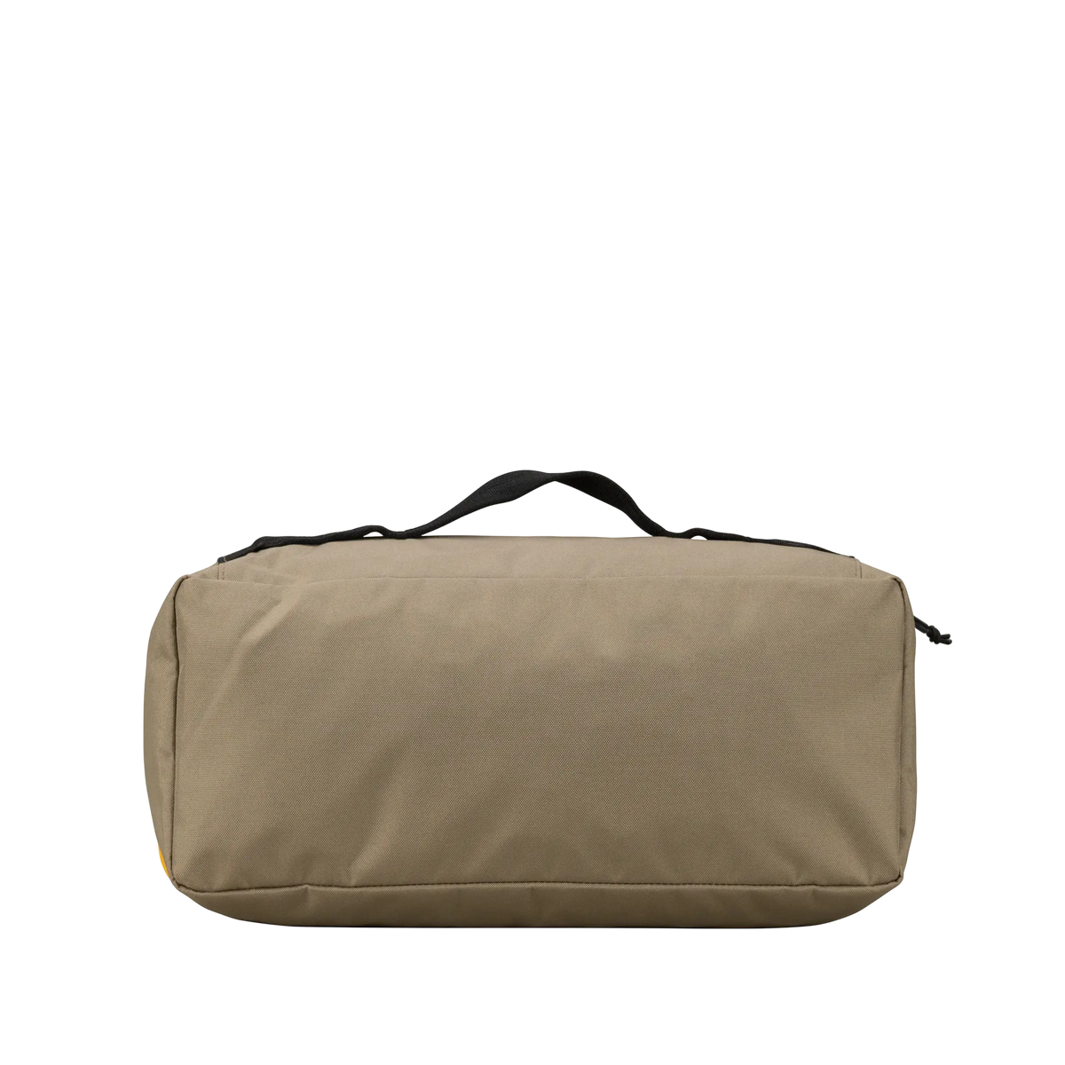A beige rectangular duffel bag, the Camping Cubes™ by CVT, features a black handle on top and is set against a plain white background. With its closed, minimalist design and water-resistant material, this bag offers added durability and effortless gear organization.