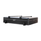 A black CVT Wasatch Hardshell Tent, featuring the CVT logo on both its side and lid, is shown closed against a white background—the ideal companion for your next overland adventure or a perfect match with other CVT gear.