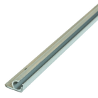 A close-up of the CVT Annex Channel—a long, silver metal track with a continuous groove—commonly used as a guide for sliding doors or panels and ideal as a replacement part for the Pioneer Series tent.