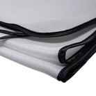 Close-up of the CVT Anti Condensation Mat, featuring folded white mesh fabric with black trimmed edges against a white background. The detailed texture of the mesh and precise stitching on the trim emphasize its effectiveness as an anti condensation solution for softshell tents.